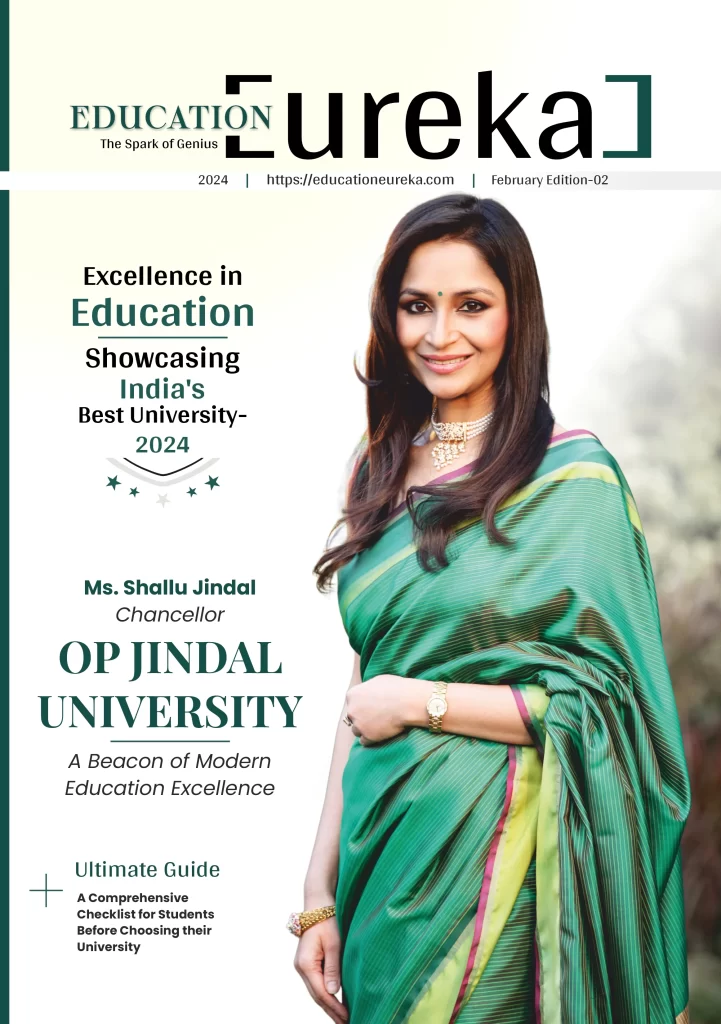 Cover Page 1 OP Jindal University on Education Eureka Magazie